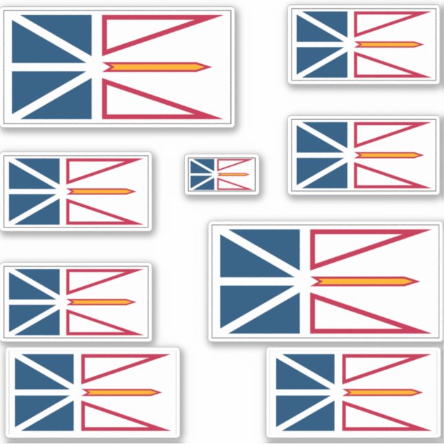 Newfoundland Flags Graphic Sticker (Front)