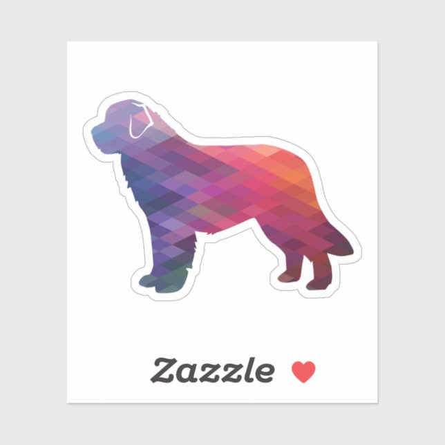 Newfoundland Geo Silhouette Purple Sticker (Sheet)