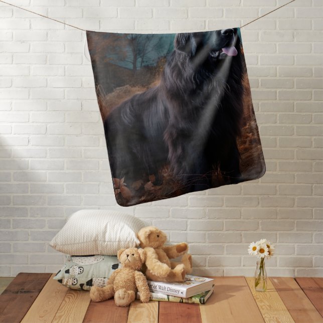 Newfoundland Halloween Scary  Baby Blanket (In Situ)