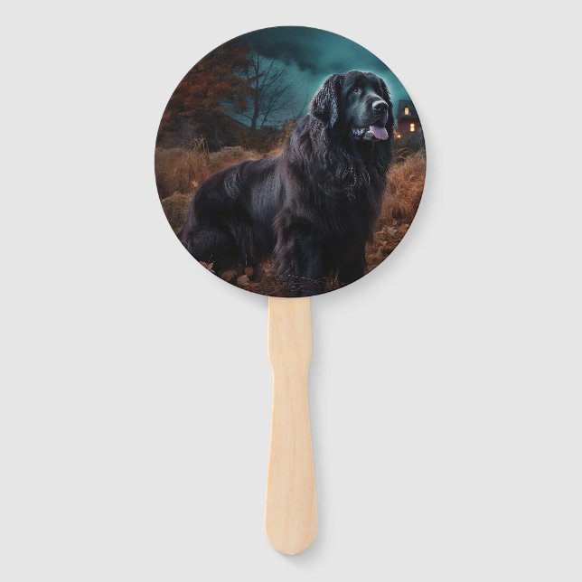 Newfoundland Halloween Scary  Hand Fan (Front)