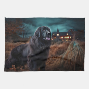 Newfoundland Halloween Scary Kitchen Towel