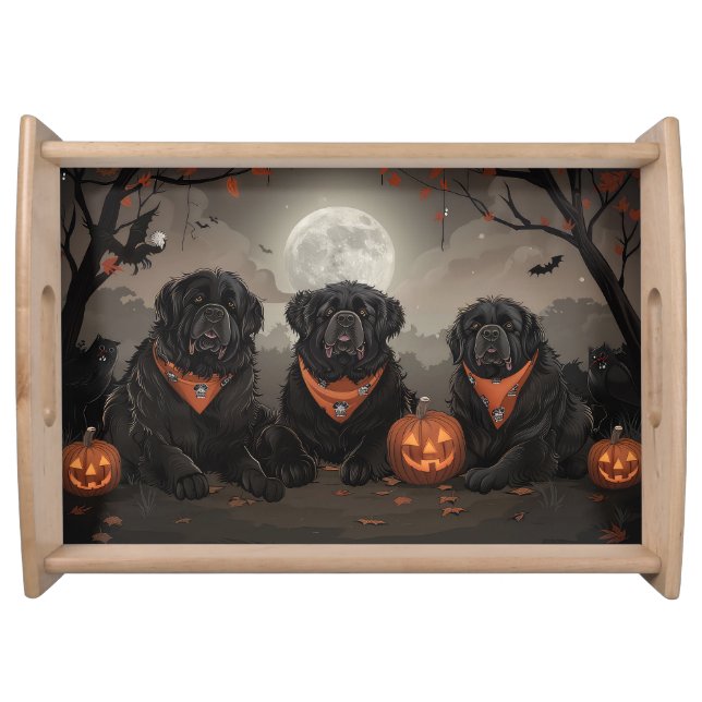 Newfoundland Halloween Spooky Serving Tray (Front)