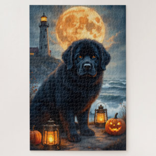 Newfoundland Haunted Lighthouse Halloween Portrait Jigsaw Puzzle