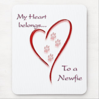 Newfoundland Heart Belongs Mouse Pad