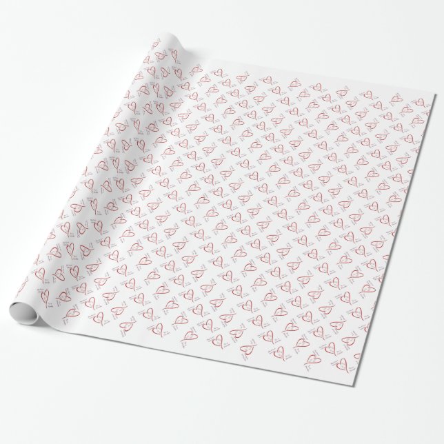 Newfoundland Heart Belongs Wrapping Paper (Unrolled)