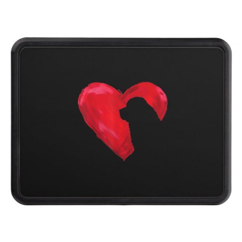 Newfoundland heart silhouette valentines day gift hitch cover