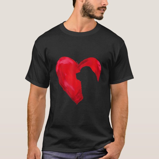 Newfoundland heart |silhouette valentines day gift T-Shirt (Front)