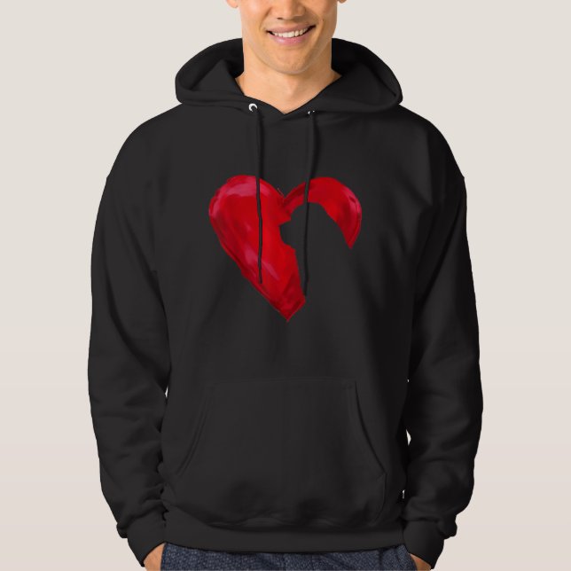 Newfoundland heart | valentines day dog gift hoodie (Front)