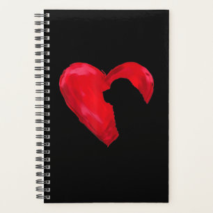 Newfoundland heart valentines day dog gift planner