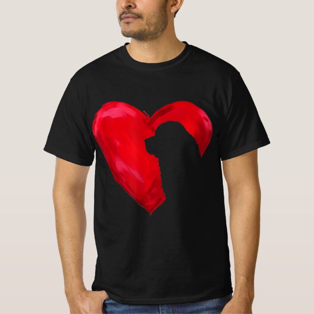 Newfoundland heart | valentines day dog gift T-Shirt (Front)