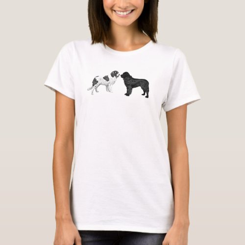 Newfoundland hounds Landseer Black T_Shirt