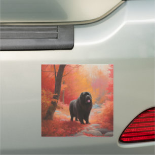 Newfoundland in Autumn Leaves Fall Inspire Car Magnet