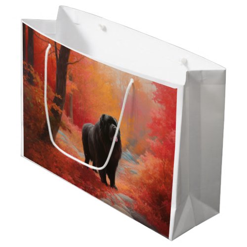 Newfoundland in Autumn Leaves Fall Inspire  Large Gift Bag