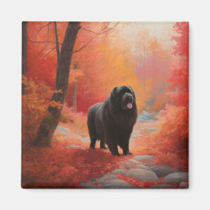 Newfoundland in Autumn Leaves Fall Inspire Magnet