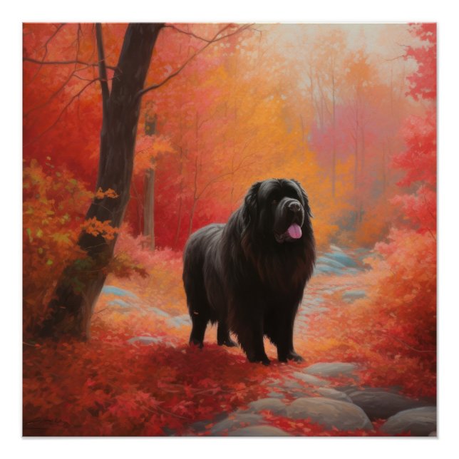 Newfoundland in Autumn Leaves Fall Inspire  Poster (Front)