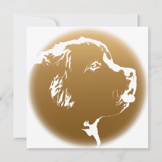 Newfoundland Invitations Personalized Dog Card (Front)