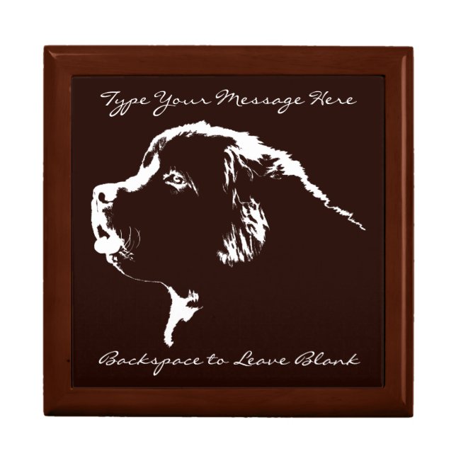 Newfoundland Jewelry Box Keepsake Personalized (Front)