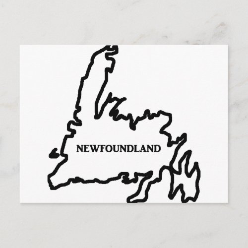 newfoundland labrador outline w dog namepng postcard