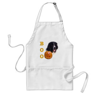 Newfoundland Landseer Halloween Boo Adult Apron