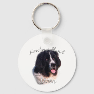 Newfoundland (landseer) Mom 2 Keychain