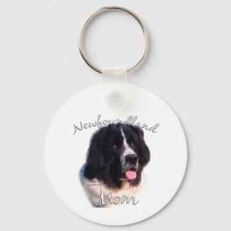 Newfoundland (landseer) Mom 2 Keychain