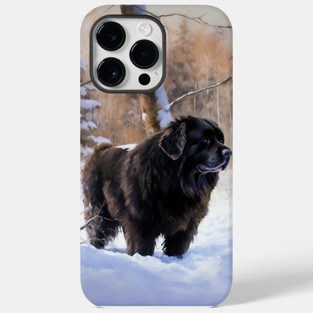 Newfoundland Let It Snow Christmas  Case-Mate iPhone Case (Back)