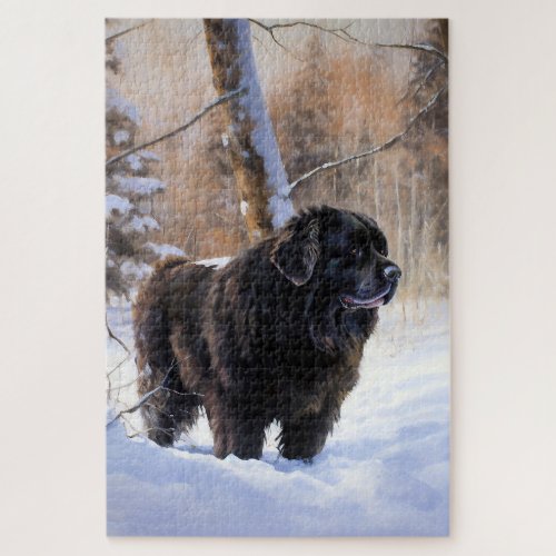 Newfoundland Let It Snow Christmas  Jigsaw Puzzle