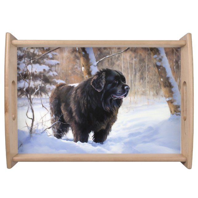 Newfoundland Let It Snow Christmas  Serving Tray (Front)