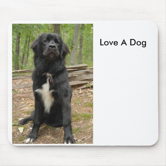 Newfoundland, Love A Dog Mouse Pad (Front)