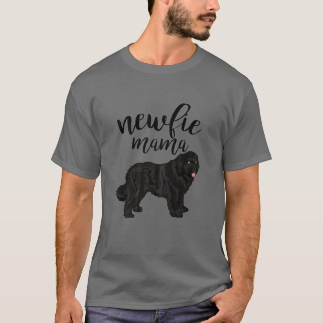 Newfoundland Mama - Newfie Dog Mom T-Shirt (Front)