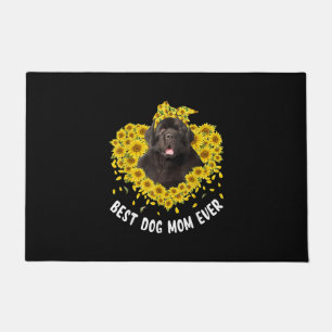 Newfoundland mom lovers sunflower dog gift doormat