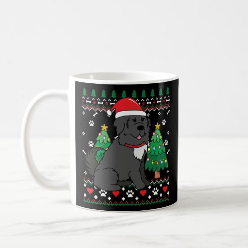 Newfoundland Newfie Christmas  Tree Dog  Coffee Mug