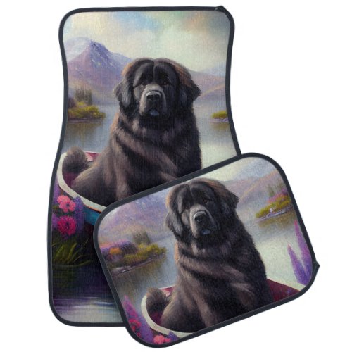 Newfoundland on a Paddle A Scenic Adventure Car Floor Mat