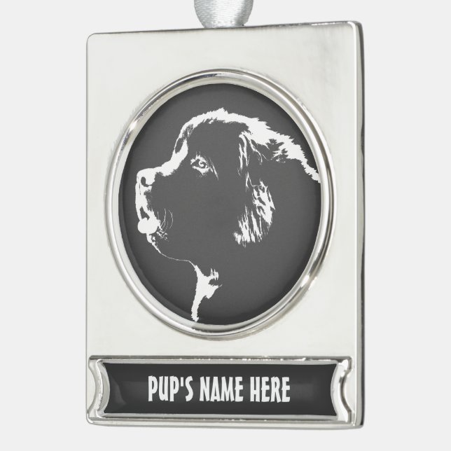 Newfoundland Ornament Personalized Dog Decoration (Left)
