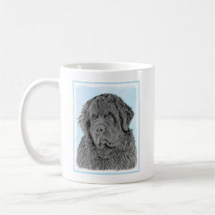 Newfoundland Painting - Cute Original Dog Art Coffee Mug