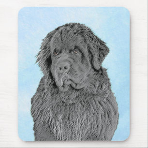 Newfoundland Painting - Cute Original Dog Art Mouse Pad