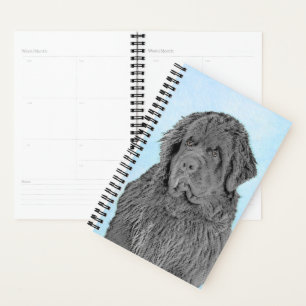 Newfoundland Painting - Cute Original Dog Art Planner
