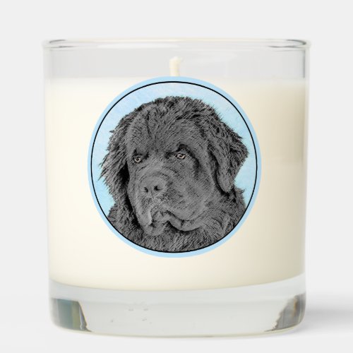 Newfoundland Painting _ Cute Original Dog Art Scented Candle