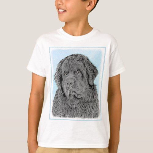 Newfoundland Painting _ Cute Original Dog Art T_Shirt