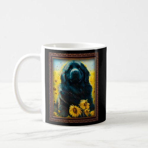 Newfoundland Painting Sunflower Flower Mom Women F Coffee Mug