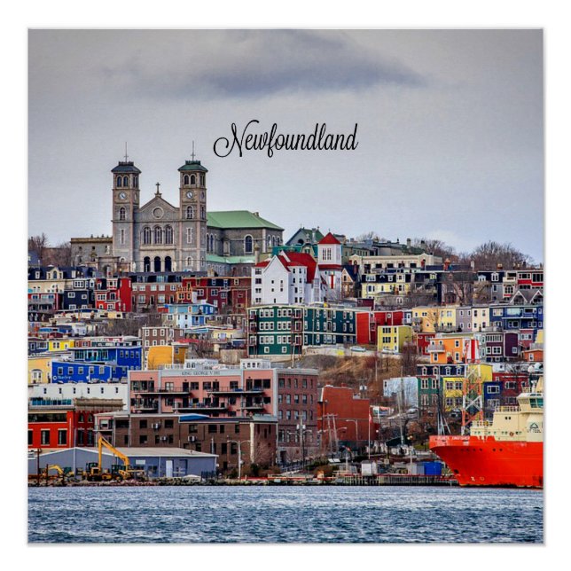 Newfoundland, panoramic cityscape photograph, poster (Front)