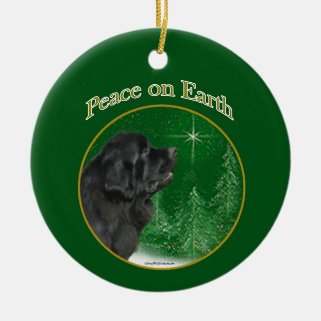 Newfoundland Peace Ceramic Ornament (Front)
