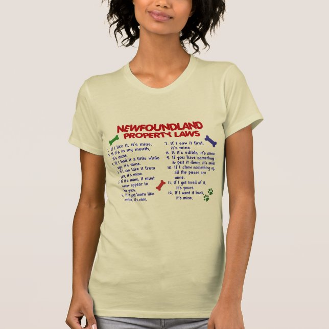 NEWFOUNDLAND Property Laws 2 T-Shirt (Front)