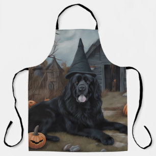 Newfoundland Pumpkins Halloween Scary  Apron