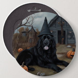 Newfoundland Pumpkins Halloween Scary Button