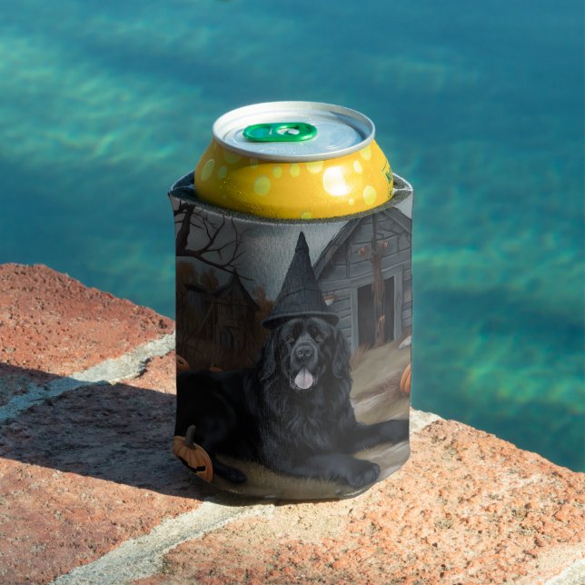Newfoundland Pumpkins Halloween Scary  Can Cooler (In Situ Pool)