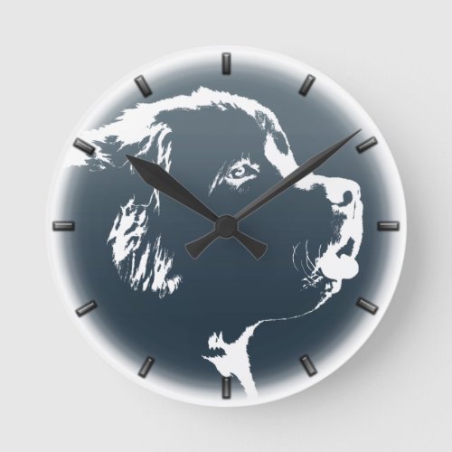 Newfoundland Pup Clock Dog Lover Wall Clock Decor