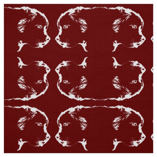 Newfoundland Pup Fabric Fabric Puppy Dog Pattern