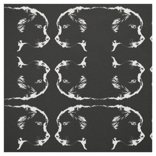 Newfoundland Pup Fabric Fabric Puppy Dog Pattern