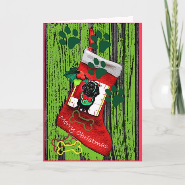 Newfoundland Puppy Christmas Card (Front)